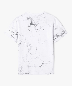 tee-shirt manches courtes imprime avec motif poitrine garcon blanc standard tee-shirtsG632301_3