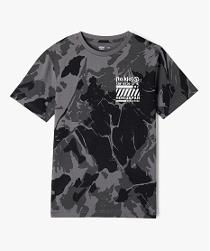 tee-shirt manches courtes imprime avec motif poitrine garcon gris standard tee-shirtsG632401_4