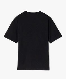 tee-shirt manches courtes en coton imprime garcon noir standard tee-shirtsG633501_3