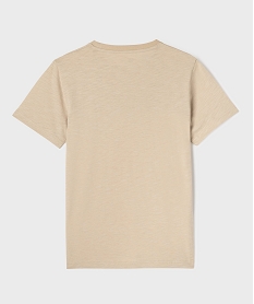 tee-shirt manches courtes tricolore avec poche poitrine garcon beige standard tee-shirtsG634501_3