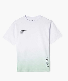 tee-shirt manches courtes coloris tie and dye garcon blanc tee-shirtsG634701_4