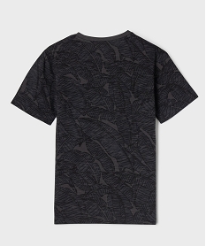 tee-shirt manches courtes a motif feuillage garcon noir standard tee-shirtsG635101_3