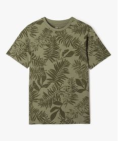 GEMO Tee-shirt imprimé feuillage garçon kaki standard