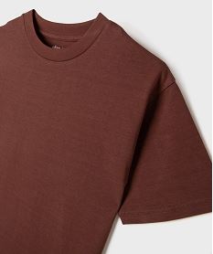 tee-shirt uni a col rond garcon marron standard tee-shirtsG635501_2