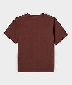 tee-shirt uni a col rond garcon marron standard tee-shirtsG635501_3