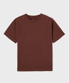 tee-shirt uni a col rond garcon marron standard tee-shirtsG635501_4