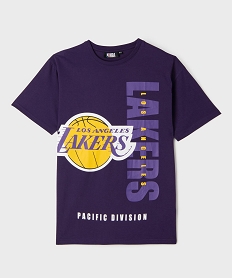 GEMO Tee-shirt manches courtes inscription Los Angeles garçon - NBA Bleu