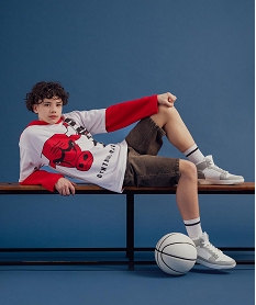 GEMO Tee-shirt manches courtes motif Chicago Bulls garçon - NBA blanc standard