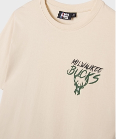 tee-shirt manches courtes milwaukee bucks garcon - nba beige standard tee-shirtsG636101_2