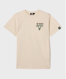 tee-shirt manches courtes milwaukee bucks garcon - nba beige standard tee-shirtsG636101_4