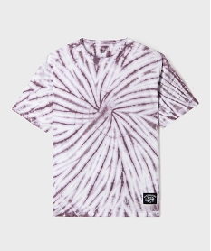 GEMO Tee-shirt manches courtes esprit tie and dye garçon violet standard