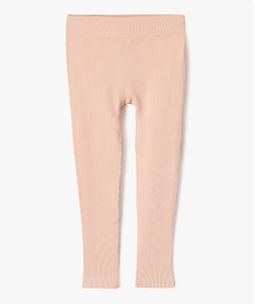 GEMO Legging long en maille côtelée extensible fille rose standard