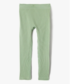 legging long en maille cotelee extensible fille vert standardG638101_2