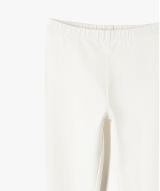 legging long uni resistant en coton stretch fille blanc chineG638601_2