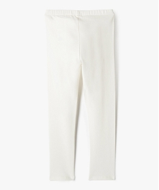 legging long uni resistant en coton stretch fille blanc chineG638601_3