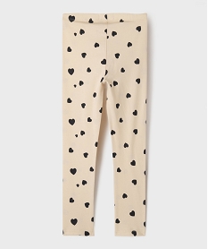legging long a motif fleuri avec taille elastiquee fille multicoloreG638701_3
