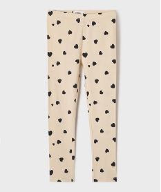 legging long a motif fleuri avec taille elastiquee fille multicoloreG638701_4