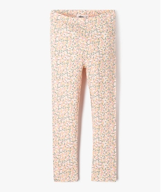 GEMO Legging long à motif fleuri avec taille élastiquée fille rose standard