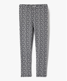 GEMO Legging long à motif fleuri avec taille élastiquée fille Bleu