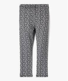 legging long a motif fleuri avec taille elastiquee fille bleuG639001_3