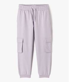 pantalon de jogging avec poches a rabat fille violetG639301_1