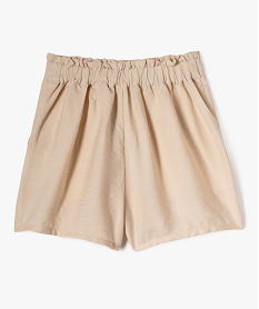 short ample en viscose fluide a enfiler fille beige standard shortsG639901_3