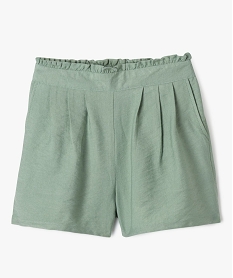 GEMO Short ample en viscose fluide à enfiler fille kaki standard