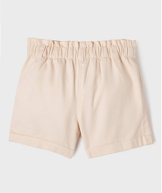 short en toile avec poches brodees fille - lulucastagnette blanc chine shortsG640101_3