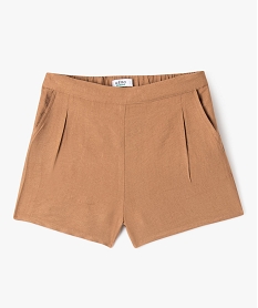 GEMO Short en toile fluide fille marron standard