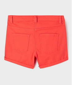 short en coton stretch avec revers fille rose shortsG640901_3