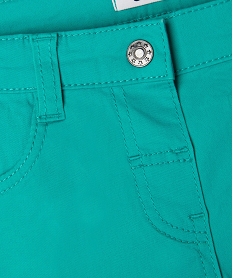 short en coton stretch avec revers fille bleu shortsG641101_2