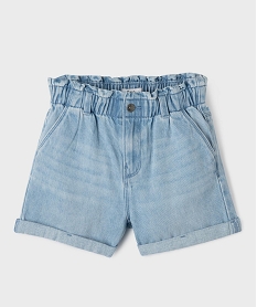 GEMO Short en jean large à revers fille blanc chine