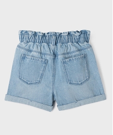short en jean large a revers fille blanc chine shortsG641501_3