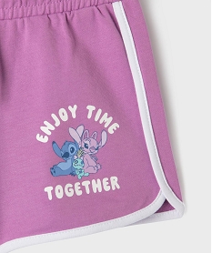 short en maille avec motifs stitch fille - disney violet standard shortsG642301_2
