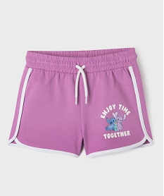 short en maille avec motifs stitch fille - disney violet standard shortsG642301_4