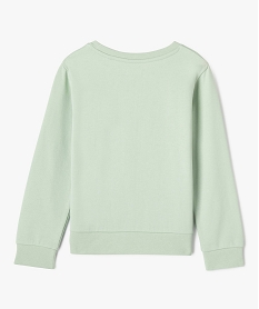 sweat molletonne avec motif fille vert standard sweatsG642401_3