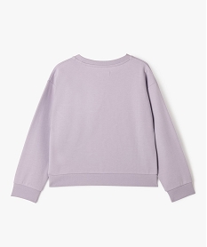 sweat ample avec inscription brodee en relief fille violet standard sweatsG643401_3