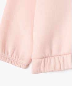 sweat a capuche zippe interieur molletonne fille rose sweatsG643901_3