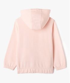 sweat a capuche zippe interieur molletonne fille rose sweatsG643901_4