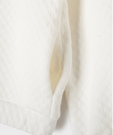 sweat zippe en maille fantaisie fille blanc chine sweatsG644201_2
