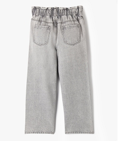 jean wide leg avec ceinture elastique ajustable fille gris standard jeansG644501_3