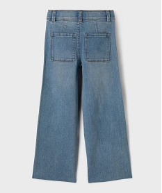 jean wide leg avec taille ajustable fille bleu vif jeansG644701_3