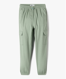 pantalon cargo avec taille elastique fille vert standard pantalonsG644901_4