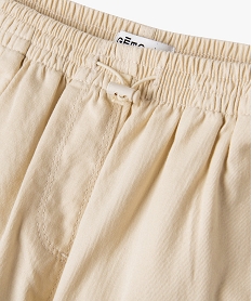 pantalon cargo avec taille elastique fille beige standard pantalonsG645001_2