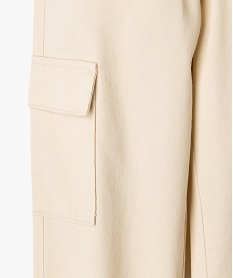 pantalon cargo avec taille elastique fille beige standard pantalonsG645001_3