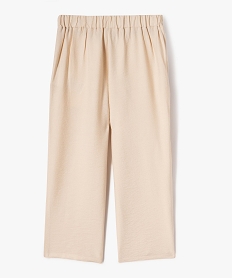pantalon fluide coupe large avec taille elastique fille beige standard pantalonsG645401_3