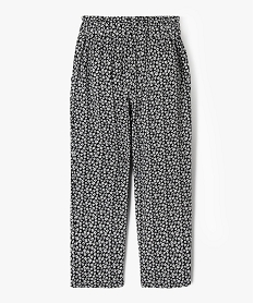 pantalon fluide imprime en viscose fille noir standard pantalonsG645501_3