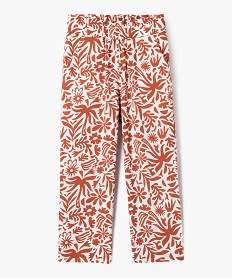 GEMO Pantalon fluide imprimé en viscose fille rouge standard