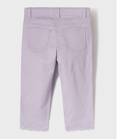 pantacourt slim finitions brodees fille violet standard pantacourtsG646701_3