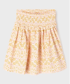 GEMO Jupe ample à fleurs et taille smockée fille - LuluCastagnette jaune standard